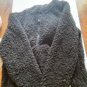 Eddie Bauer black Sherpa hoodie